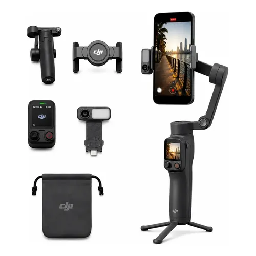 DJI Osmo Mobile 7P para celulares, iPhone e Android, rastreamento