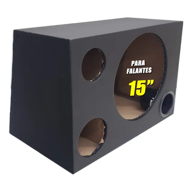 Caixa Trio Vazia Boca 15'' Trapezio+driver+tw 60litros 18mm