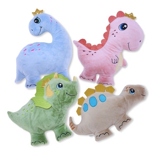 Almofadas De Pelúcia Dinossauro Kit Com 4 Modelos Divertidos Almofadas De Pelúcia Dinossauro Kit Com 4 Modelos Divertidos