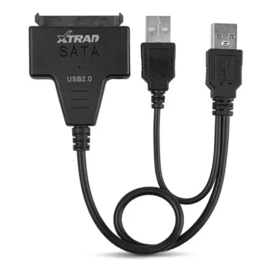 Cabo Adaptador Usb 2.0 Para Sata 2.5  C Entrada P/ Fonte 12v