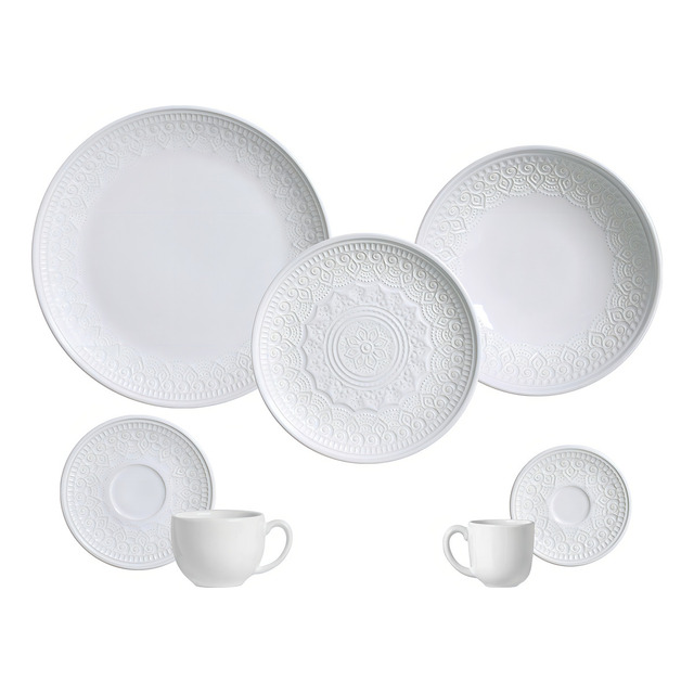 Aparelho De Jantar 42 Peças Agra Branco Porto Brasil Aparelho De Jantar 42 Peças Agra Branco Porto Brasil