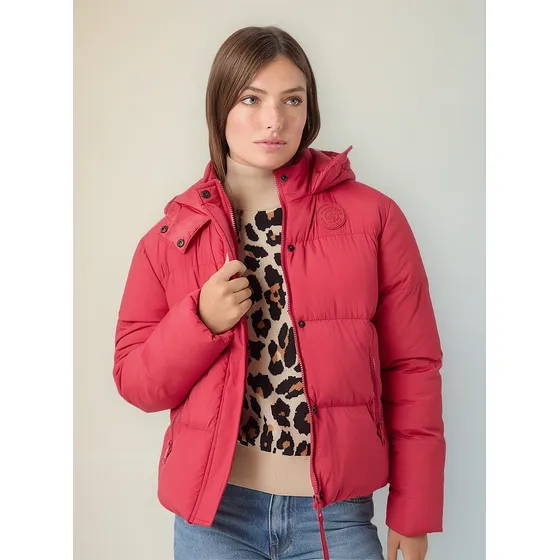 Campera Puffer Oreiro Love Inflada Capucha Bolsillo Interno