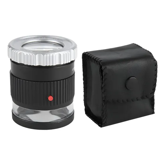 Lupa Cuenta Hilos 30x Escala De Alta Precisión Led / Uv