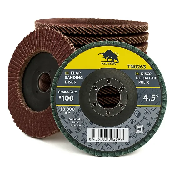 10 Discos Lija Pulir Flap Translapado 4 1/2 Para Madera
