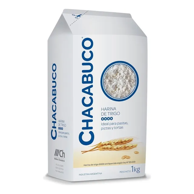Harina De Trigo 0000 Chacabuco 1 Kg Ideal Para Pastas Pizzas