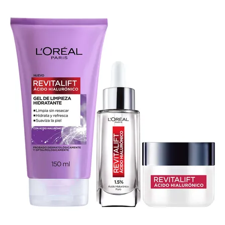 Pack Rutina Hialuronico: Gel Limpieza + Serum + Crema Dia Pack Rutina Hialuronico: Gel Limpieza + Serum + Crema Dia