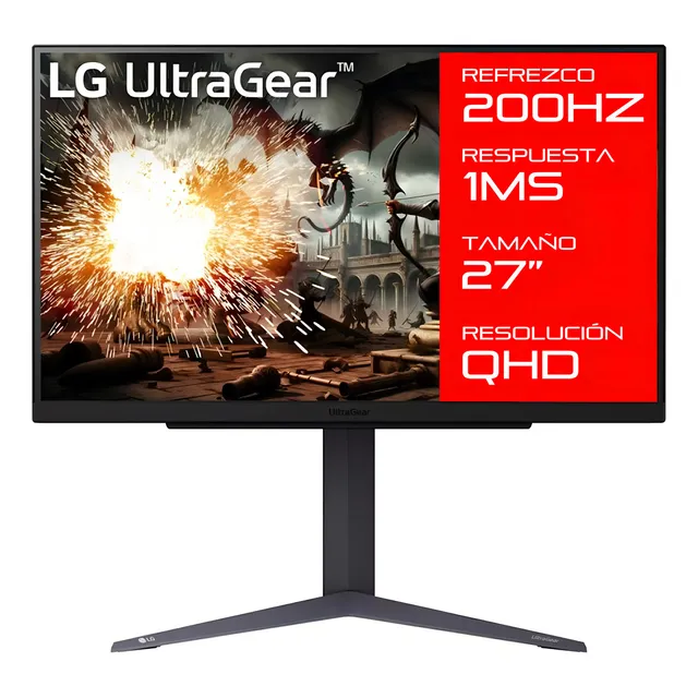 Monitor Gamer LG 27 27gs75q 200hz 1ms Qhd 1440p Ips Hdmi Dp Color Negro