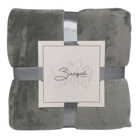 Frazada Polar Fleece Térmica - 2 Plazas - 3angeli Color Grey Frazada Polar Fleece Térmica - 2 Plazas - 3angeli Color Grey