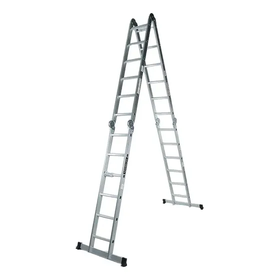 Escalera Extensible De Aluminio Dos Tramos 8 Esc. 4.1mts