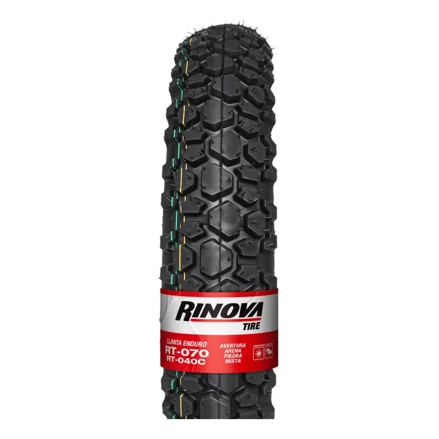 Llanta Enduro 110/90-17 Rt-070 Con Cámara 72l Rinova