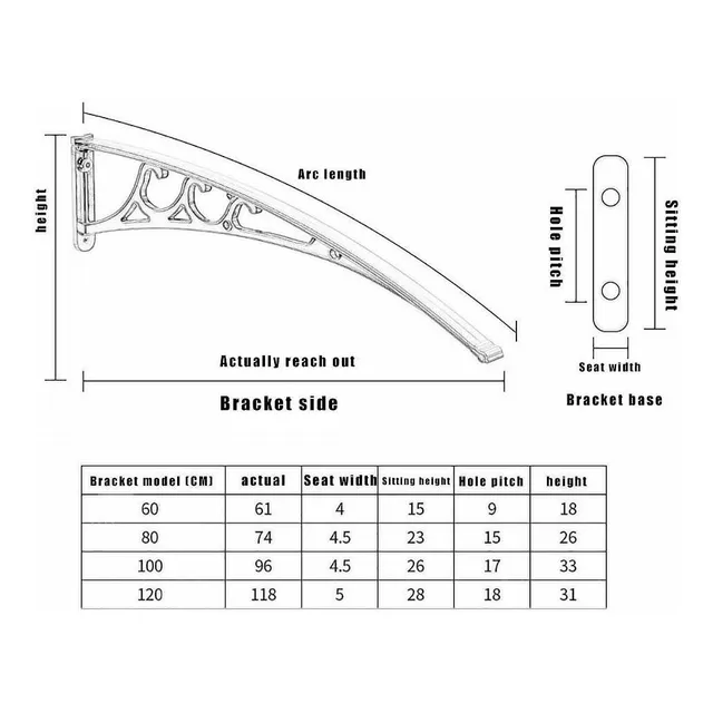 Gaojinxiurz Toldo Para Puerta Lluvia Material Aleacion Pc