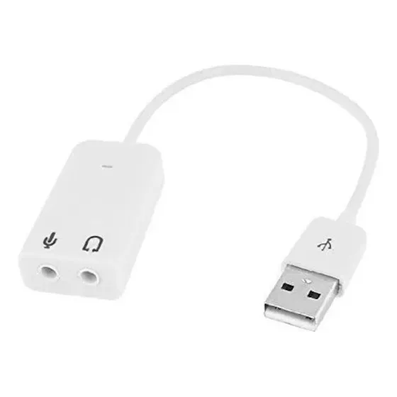 Tarjeta De Sonido 7.1 Usb 2.0 Blanca