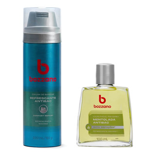 Espuma De Barbear E Loção Pós Barba Bozzano Mentolada Antiba Espuma De Barbear E Loção Pós Barba Bozzano Mentolada Antiba