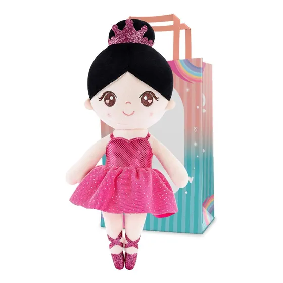 Boneca Bailarina Gloveleya Pink Coque Com Sacola