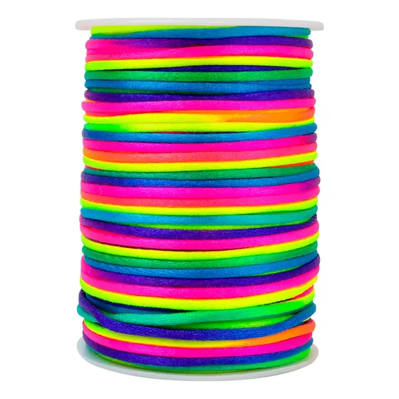 Cordon De Seda Multicolor 2.5mm X100 Yardas Souvenir Trenzas