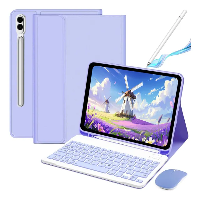 Funda Con Teclado Mouse Lápiz P/galaxy S10+/s9fe+12.4'' X820
