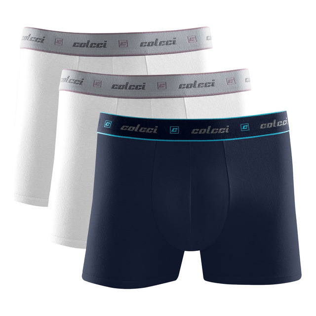 Kit Com 3 Cuecas Boxer Algodão Cotton Original Colcci Kit Com 3 Cuecas Boxer Algodão Cotton Original Colcci