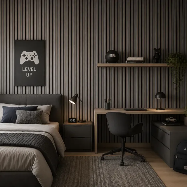 Papel De Parede Adesivo Ripado Madeira Cinza Sala Quarto 3d Ripado Cinza