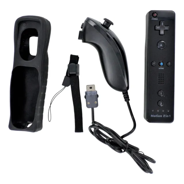 Wiimote Color Negro + Nunchuk Nintendo Wii
