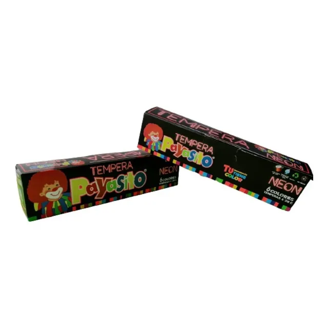 Tempera Colores Neón Marca Payaso X 6