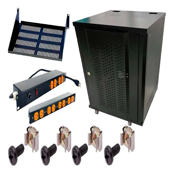 Rack Gabinete De Piso 18 Ru (90x60x60 )+ Accesorios