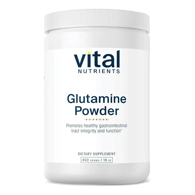 L-glutamina En Polvo Vital Nutrients 450 Gr Sin Sabor