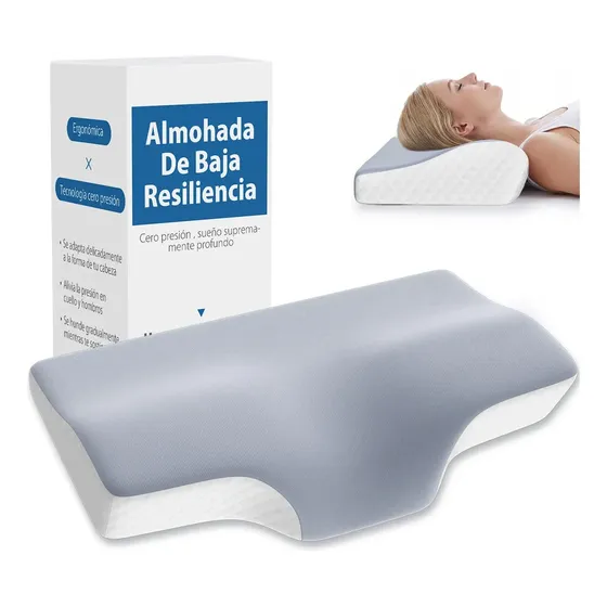 Almohadas Memory Foam Ortopédica Cervical Ergonómica Juopld Almohada Viscoelástica Espuma De Alta Densidad Tejido Fresco Y Transpirable Agradable Al Tacto Antiácaros E Hipoalergénica Funda Lavable