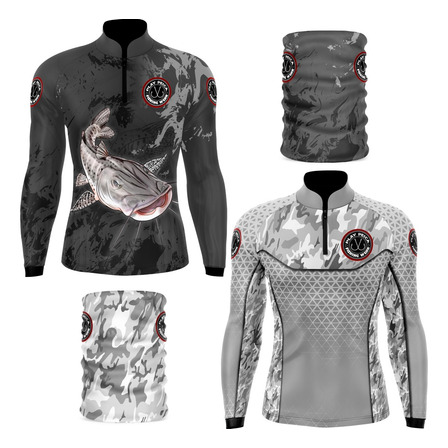 Kit 2 Blusa Camisa Camiseta De Pesca + Bandana Proteção Uv50 Kit 2 Blusa Camisa Camiseta De Pesca + Bandana Proteção Uv50