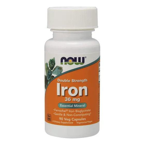 Supplement Now Iron 36 Mg De Doble Concentración, 90 Cápsula