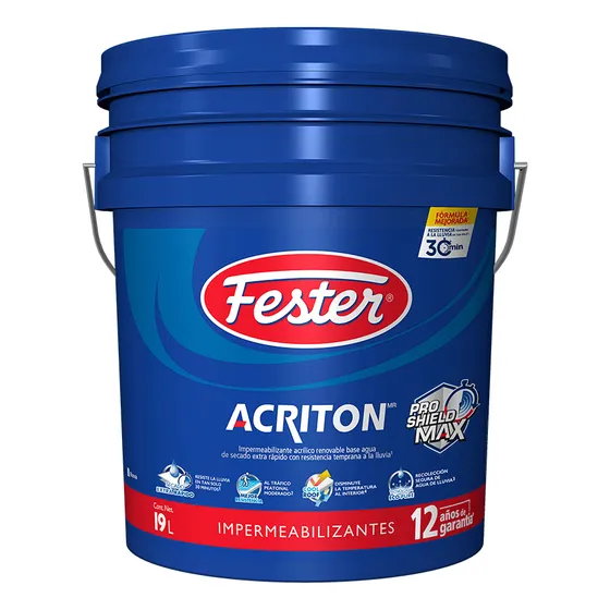 Impermeabilizante 12 Años Blanco Acriton 19l. Fester Blanco Mate
