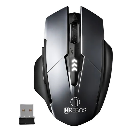 Mouse Sem Fio Wireless Recarregável Gamer Ergonômico 2.4g