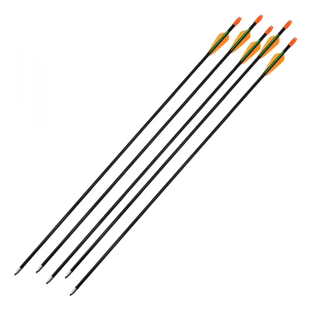 Pack X5 Flechas Fibra De Vidrio 28  Punta Fija Infantil Swat