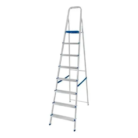 Escalera De Aluminio Plegable Antideslizante - 8 Escalones 
