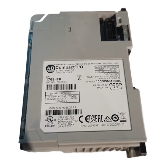 Allen Bradley 1769_if8 Entradas Analogicas