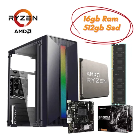 Pc Gaming Ryzen 3 2200g 16gb Ram 512gb Ssd