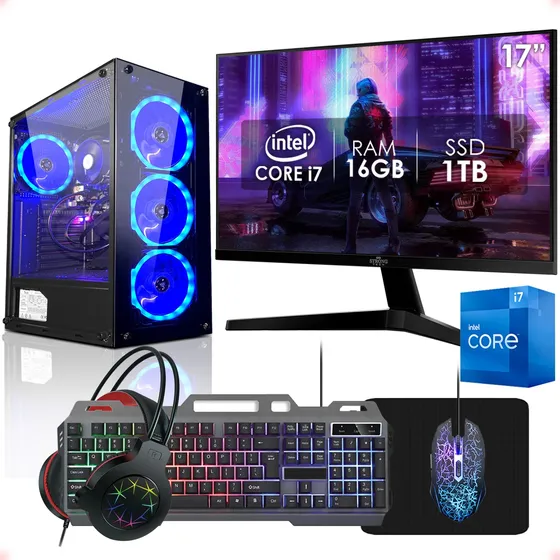 Pc Gamer Completo Intel I7 16gb Ssd 1tb Mon 17 Strong Tech