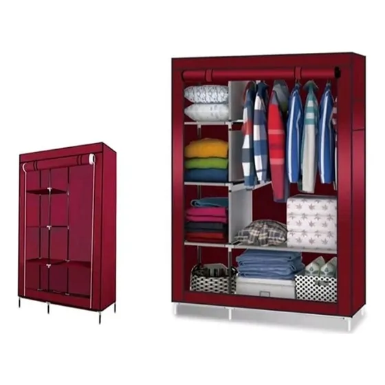 Closet Armable 105x45x175cm 2 Separaciones Portatil Ropa