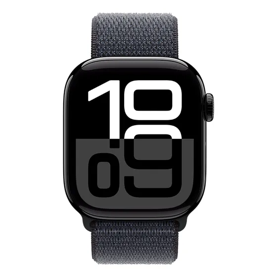 Apple Watch S10 Gps 42mm Aluminio Con Correa Negro Azabache Negro Azabache Correa Loop Deportiva Tinta Aluminio/negro