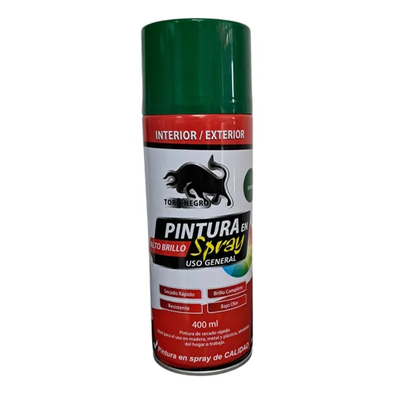 Pintura En Aerosol Esmalte Toro Negro Toro Negro Color Verde