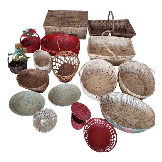 Cestas Varias De Mimbres (usadas)