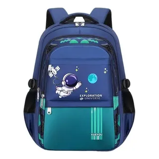 Mochila Escolar Infantil Ergonômica Astronauta C Printed