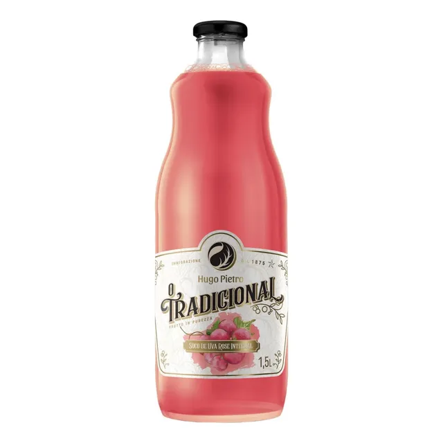 Suco De Uva Rosé Integral Hugo Pietro Caixa Com 6 De 1,5l