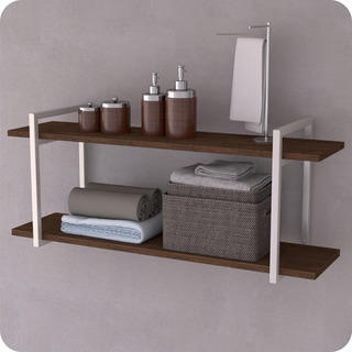 Prateleira Estilo Industrial Banheiro Parede Gnd Bm 120cm Cor Marrom-escuro Prateleira Estilo Industrial Banheiro Parede Gnd Bm 120cm Cor Marrom-escuro