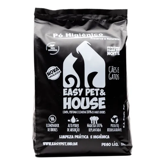 Pó Higiênico Easy Pet Seca Xixi Vomito Fezes Perfumado