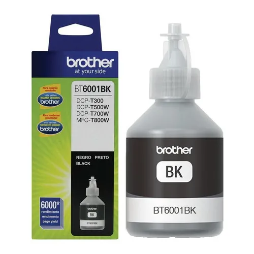Botella Tinta Brother Bt6001bk Negro T300/t500w Diginet
