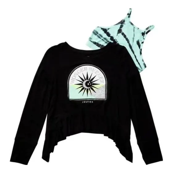 Blusa Justice Para Niña Con Top Talla 7 - 8