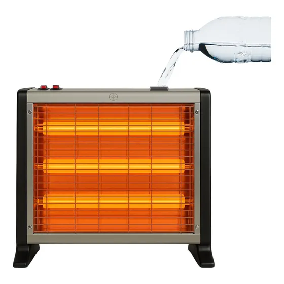 Calefactor Convector Estufa Economica Humidificador 2 Color Plateado