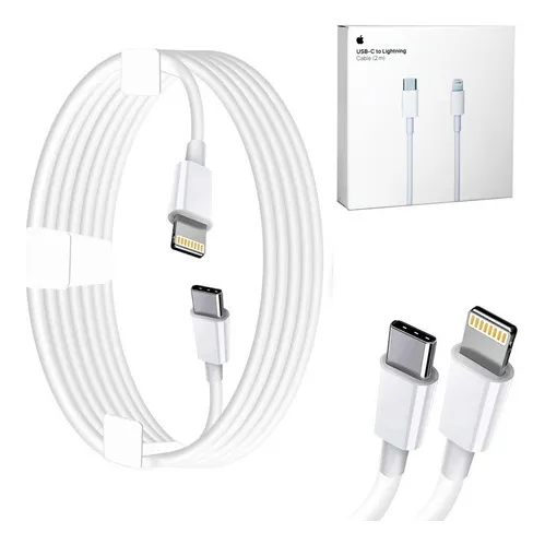 Cable Apple Lightning Cargador iPhone iPad Usb Tipo C A Lightning 2metros - Distribuidor Autorizado
