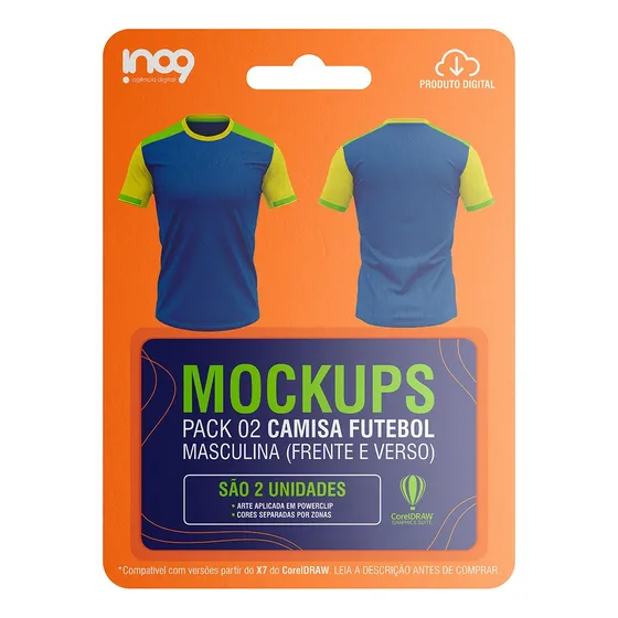 Yellow Images Mockups Camisa Futebol 2 Versão Coreldraw