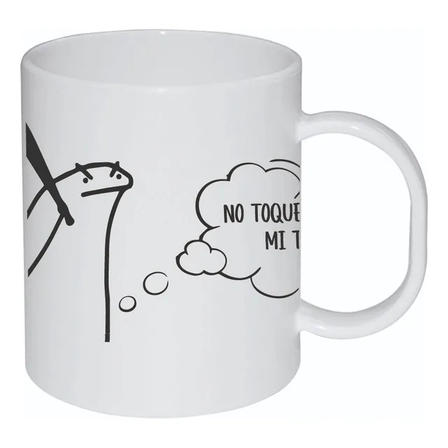 Tazón Mug Flork Meme, No Toques Mi Taza, Meme Divertidos